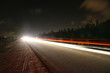 Passing Cars Lights Under Stary Night