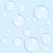 Blue bubbles background, vector illustration