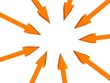 Arrows background. 3d rendered image. Arrows background. 3d rendered image.