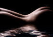 classic low key photo of sexy woman body