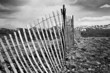 old fence through mountains