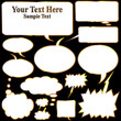 Comic Dialogue Golden Edge Balloon Set