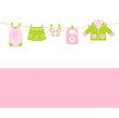 Baby girl arrival announcement card