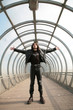 man in leather cloth