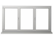 two layers and three frame plastic window isolated on white