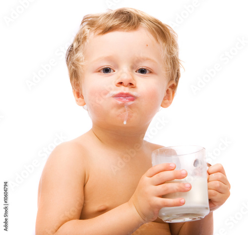 Photo: boy drinking milk boy drinking milk