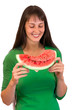 Girl with wate-rmelon