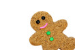 Gingerbread cookie, decorated, isolated on white