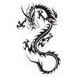 Decorative dragon silhouettes vector Decorative dragon silhouettes vector