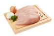 Raw chicken breasts isolated on white