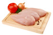 Raw chicken breasts isolated on white