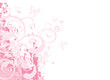 arabesque grunge rose et papillons
