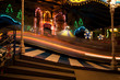 Night view at the carousel in motion Night view at the carousel in motion