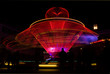 Night view at the carousel in motion Night view at the carousel in motion