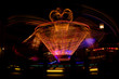 Night view at the carousel in motion Night view at the carousel in motion