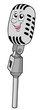 Cute retro microphone