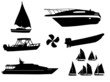 watercraft silhouettes