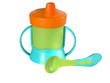 Baby sippy and spoon