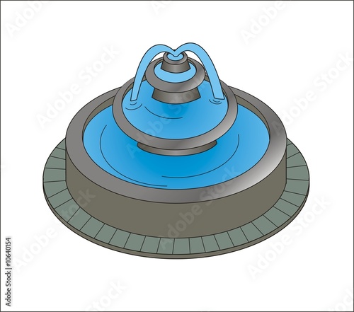 Illustration: fountain with water fountain with water