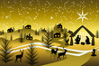 Golden Nativity on a mountain #2
