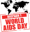 world aids day rubber stamp