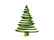 3D green glass Christmas tree