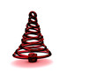 3D red glass Christmas tree
