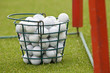 a basket of golf ball