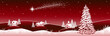 Deep Red Winter Landscape