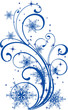 winter ornament with snowflakes