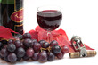 Wein mit Flasche und Korkenzieher