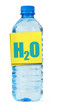 Foto: bottle full of water and H2O label bottle full of water and H2O label
