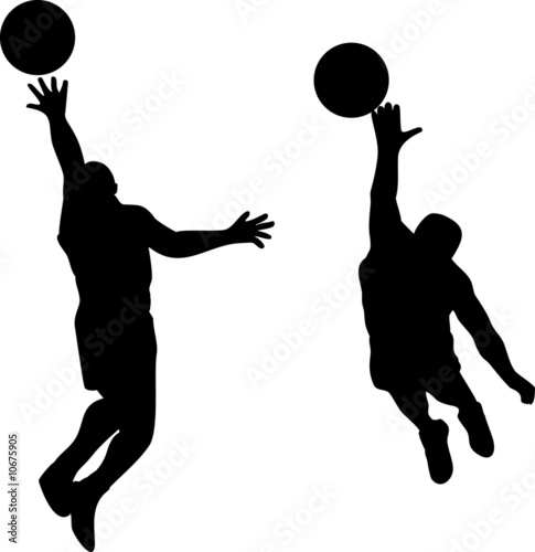 basketball player silhouette. Basketball player silhouettes