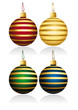 christmas baubles vector and isolated