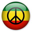 Rasta Flag button with Peace Symbol