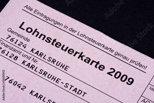 Lohnsteuerkarte Lohnsteuerkarte