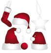 Santa caps vetor and isolated