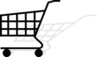 Simple shopping chart vector on white background Simple shopping chart vector on white background