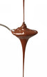Foto: Melted chocolate flowing on a spoon Melted chocolate flowing on a spoon