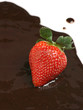 Foto: Strawberry over chocolate sauce, chocolate series Strawberry over chocolate sauce, chocolate series