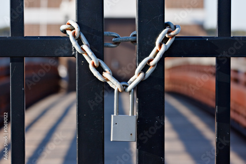 Photo: Padlock on Fence Padlock on Fence