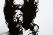 Beautiful woman with long flying hair Beautiful woman with long flying hair