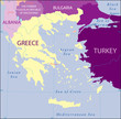 Greece-Turkey-Albania-Bulgaria-Macedonia Map