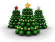 3d christmas trees