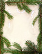 Spruce frame on cloth
