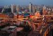 intersection of elevated highway in Shanghai