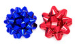 blue and red bow