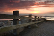 A pier at sunset on the Morecambe Bay