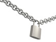 3d closed lock, hanging on a circuit