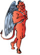 Devil with angels wings